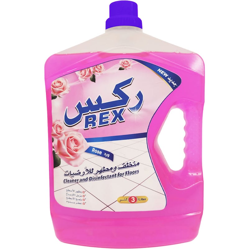 Rex Rose Floor Cleaner & Disinfectant, 3 L